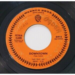 Petula Clark Downtown / You'd Better Love Me 45 RPM Warner Bros. VG 1964 Pop
